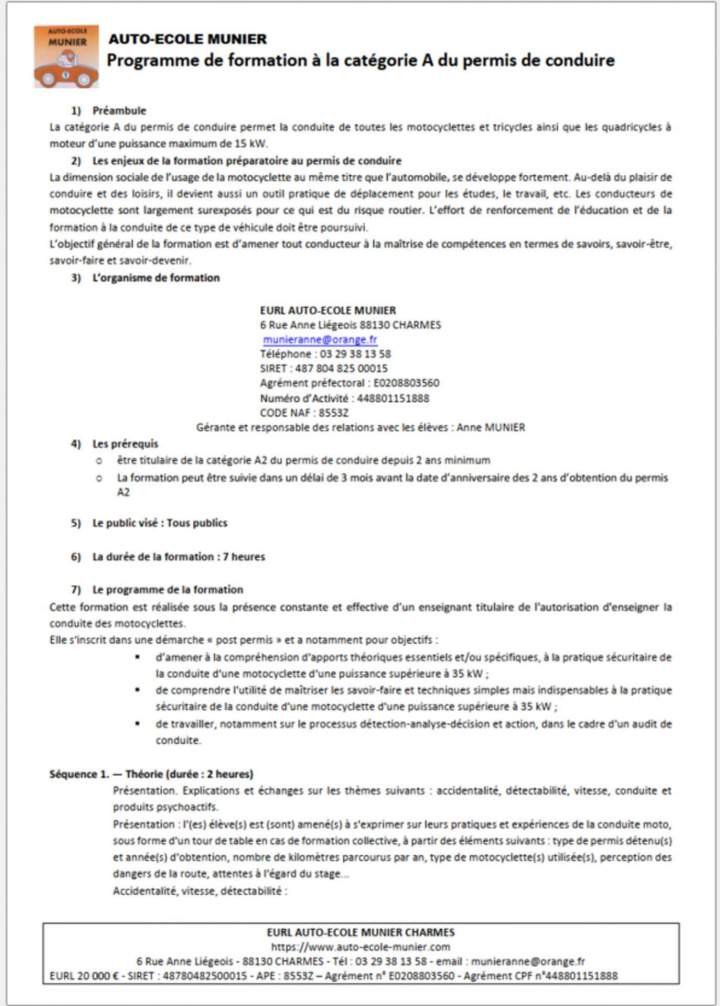 Programmes de formation à Charmes